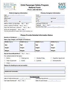 Image of a Referral form